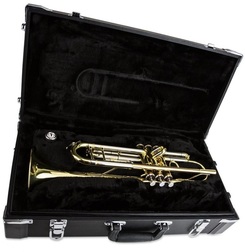 LJ Hutchen Bb trumpet with plush-lined case